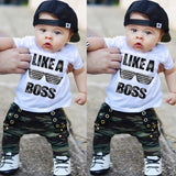2-piece Baby LIKE A BOSS Short -Sleeve T-shirt and Pants