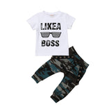 2-piece Baby LIKE A BOSS Short -Sleeve T-shirt and Pants